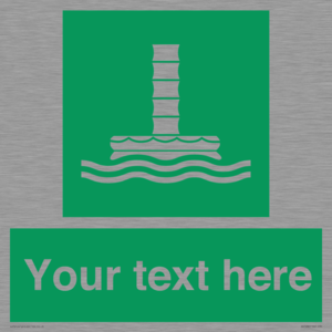 Custom sign safe condition Evacuation chute 